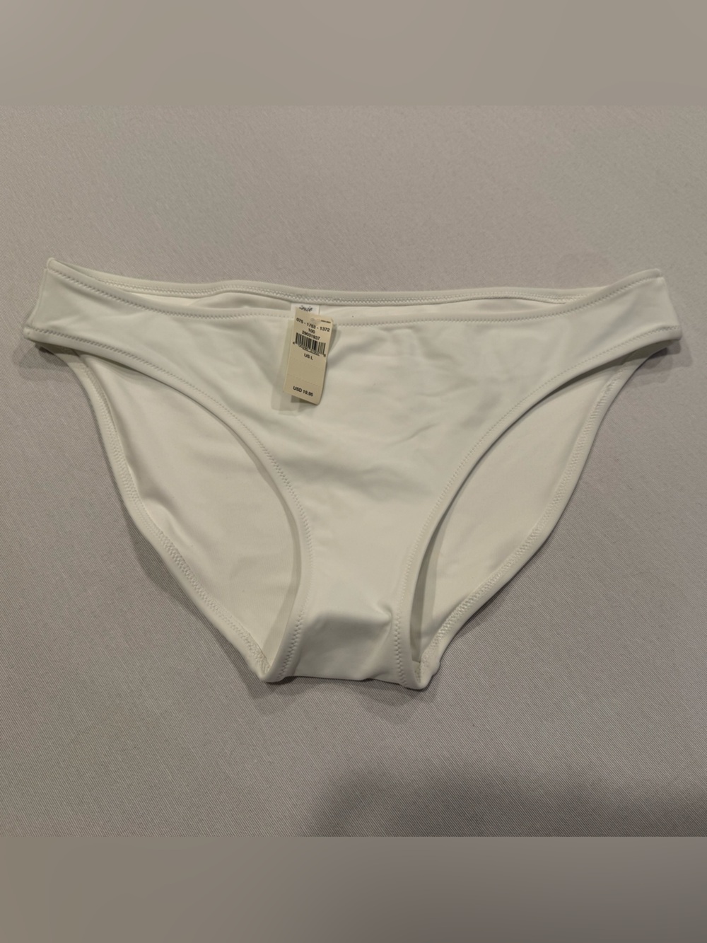 Aerie White Bikini Swim Bottom Size Large NWT Classic Swimwear